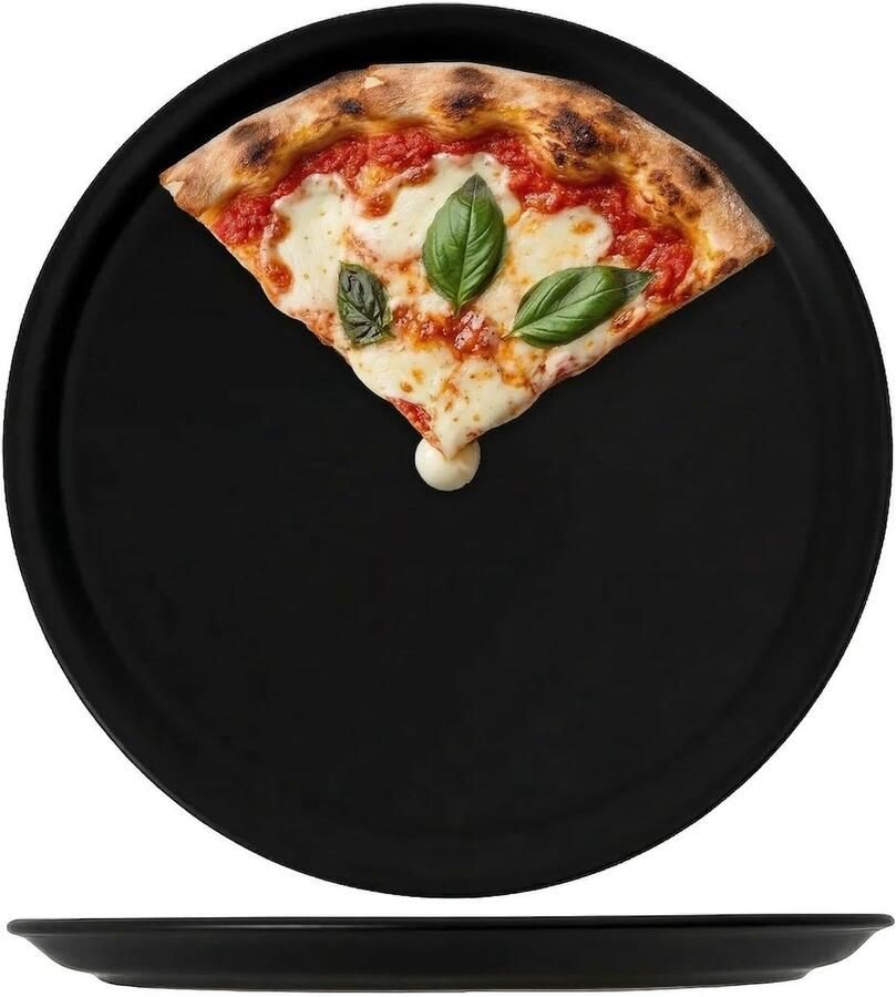 Pizzaborden Aardewerk Dinersets Pizza Serveren Vaatwasser Magnetron Ovenbestendig Ø 30 cm Zwart