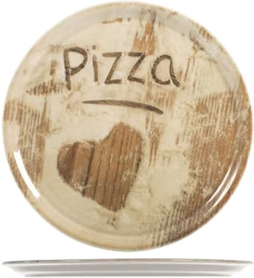 Pizzaborden Dinerborden Gezellig Tafelen Hartvorm Decoratie 6 stuks 33 cm Veelkleurig
