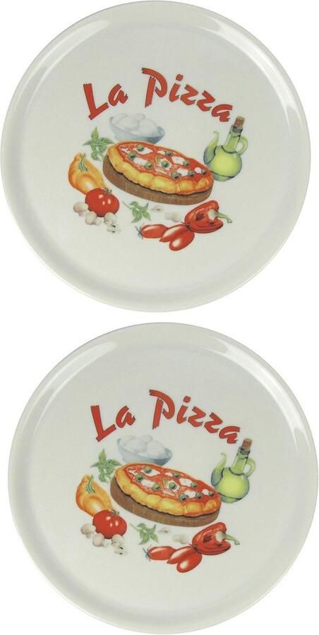 Pizzaborden met decoratie 2 stuks Ø 31 cm