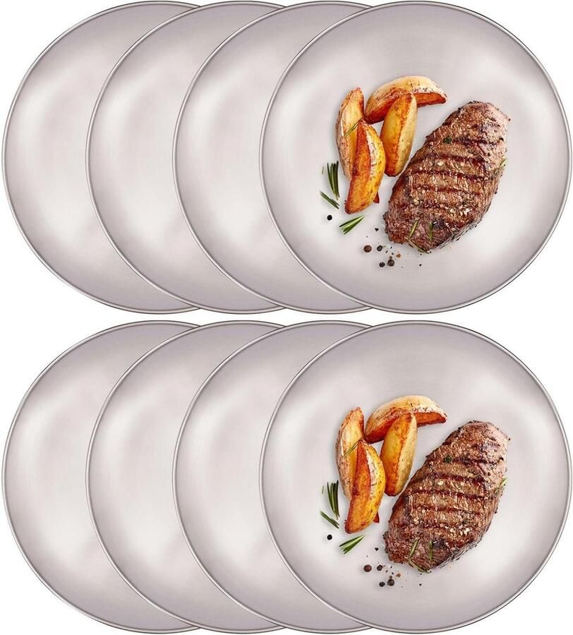 Pizzaborden RVS Bakplaten Taart Feestjes en Bakken Corrosiebestendig Materiaal Ø 30 cm Zilver