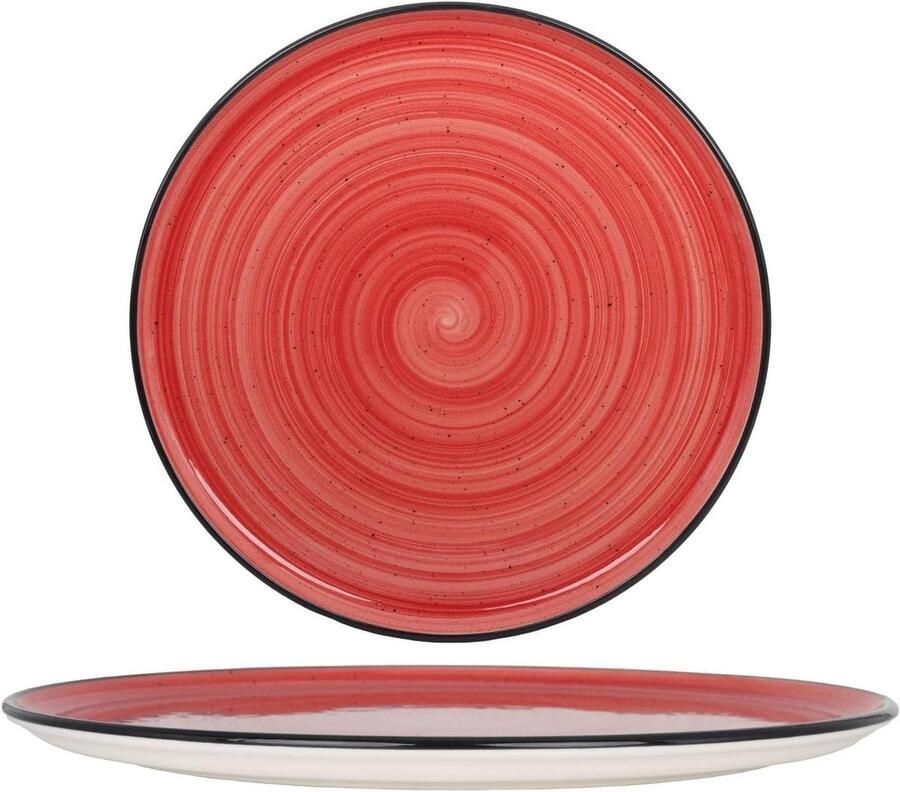Pizzaborden Set Dienbladen Rond Luxe Dineren Vaatwasser Ovenbestendig Set van 2 Aura Passion
