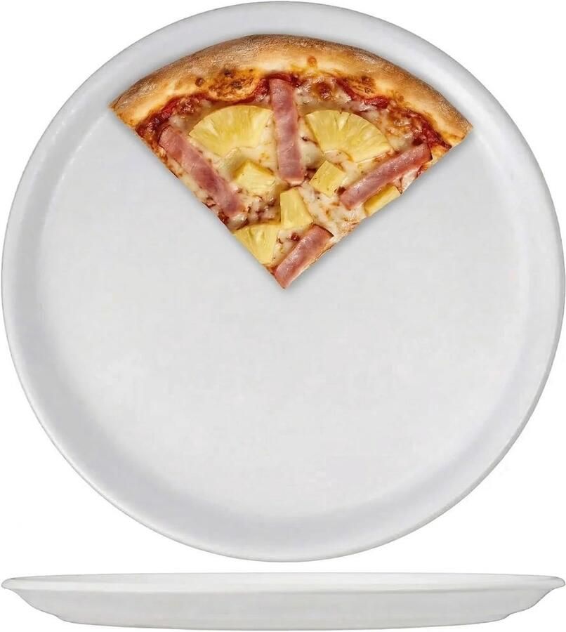Pizzaborden Set Dinerborden Pizza Serveren Vaatwasser Magnetron Ovenbestendig 30 cm Diameter Wit