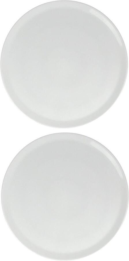 Pizzaborden Set Platte Borden Pizza Serveren Gastronomiekwaliteit Porselein Ø 33 cm Wit