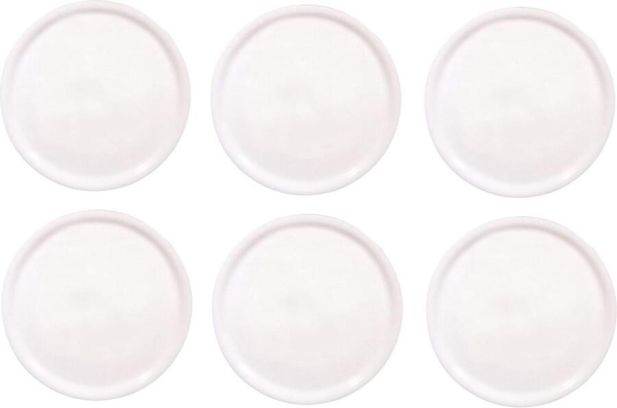 Pizzaborden Set Platte Borden Pizza Serveren Schokbestendig Porselein Ø 31cm 6 Stuks Wit