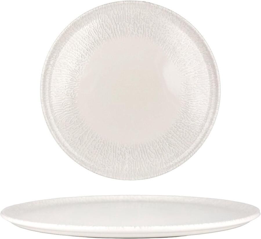 Pizzaborden Set Porseleinen Borden Dineren Thuis Vaatwasser Oven Magnetron Veilig 32 cm Diameter Wit