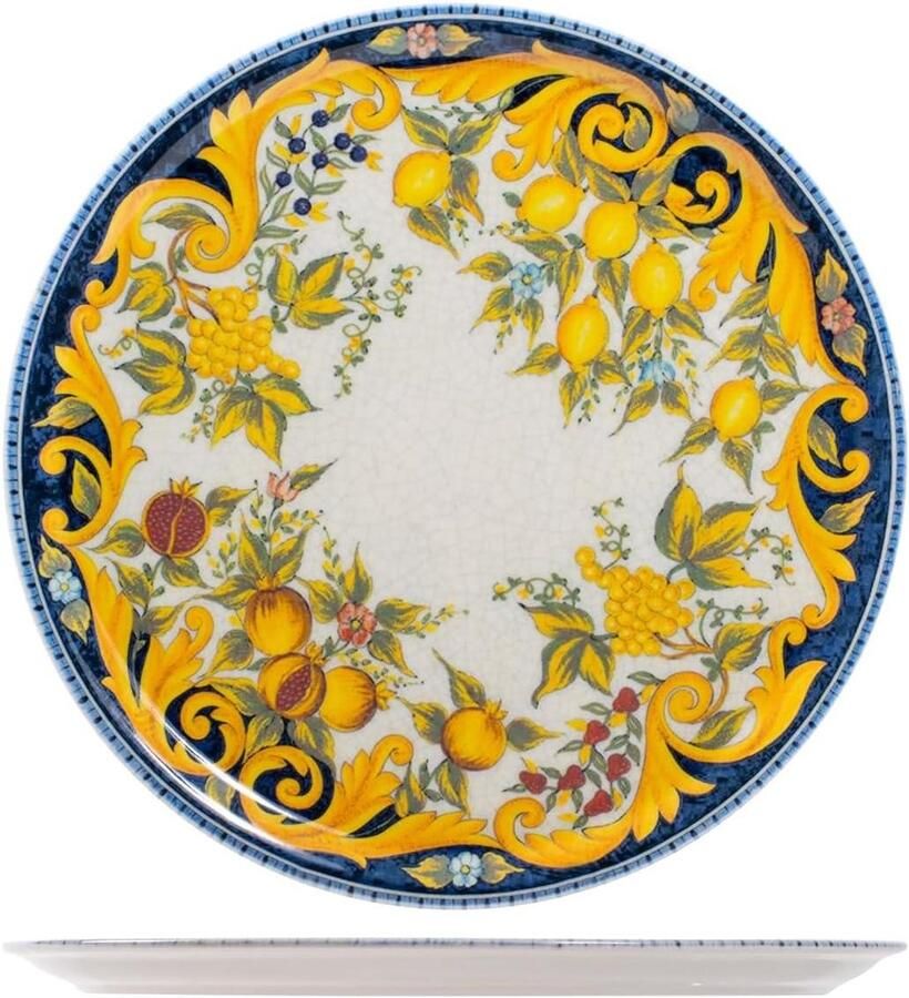 Pizzaborden Set Porseleinen Borden Italiaans Diner Vaatwasmachinebestendig 6 stuks 33 cm Gedecoreerd