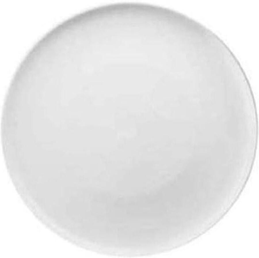 Pizzaborden Set Porseleinen Borden Pizza Serveren Glanzend Oppervlak 38 cm Diameter Wit