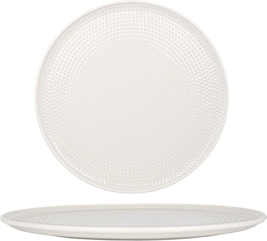 Pizzaborden Speciale Borden Dineren Thuis Uniek Reliëf Detail 32 cm Diameter Wit