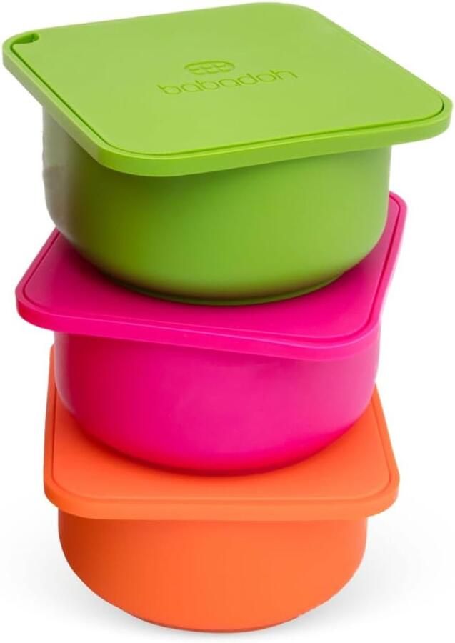 Pizzadeeg Containers Deeg Bewaar Sets Pizza Bakken Set van 3 600ml per stuk Multi Bright
