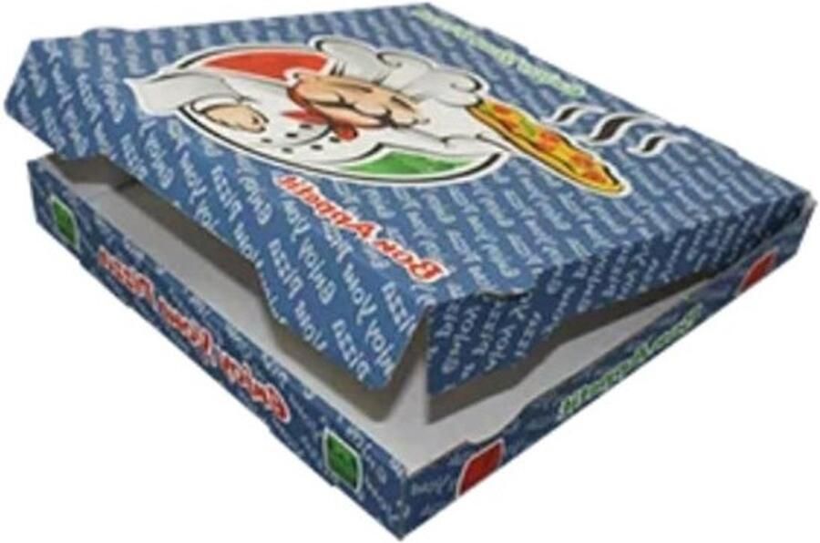 Pizzadozen Dozen voor pizzaverpakking Pizza bezorgen Stevig karton 31 x 31 x 42 cm Bruin