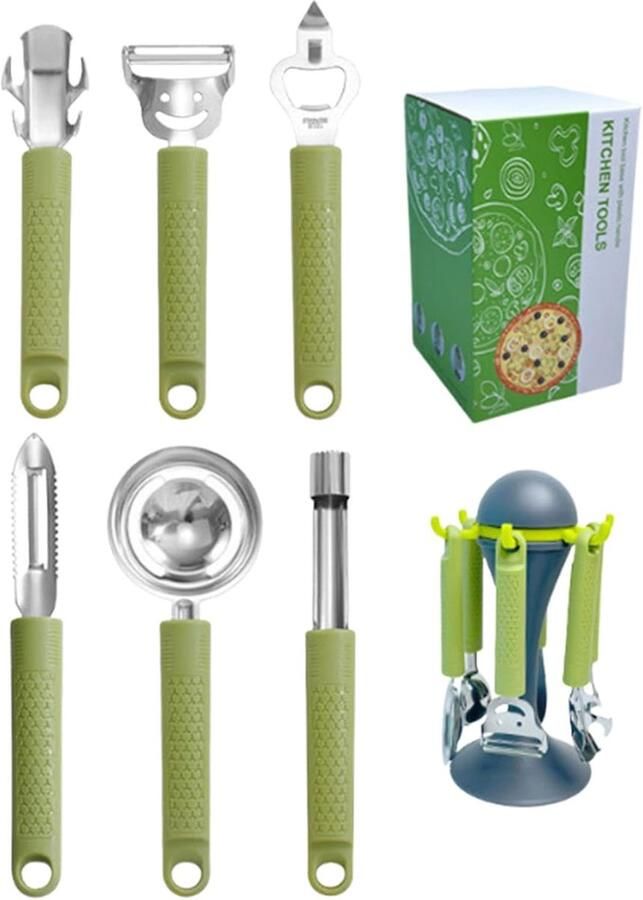 Pizzagereedschap Set Keukenaccessoires Pizza Bakken Temperatuurbestendig 6 Delig Zilver