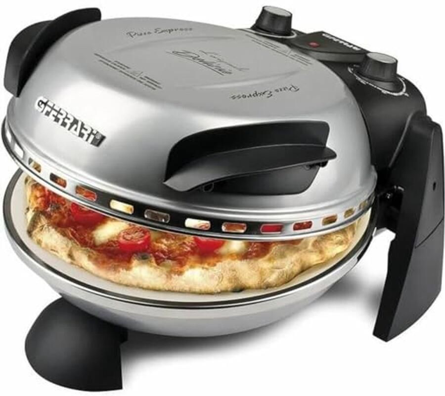 Pizzamaker Delizia Limited Edition 1200W Gelakt Metaal Zilver