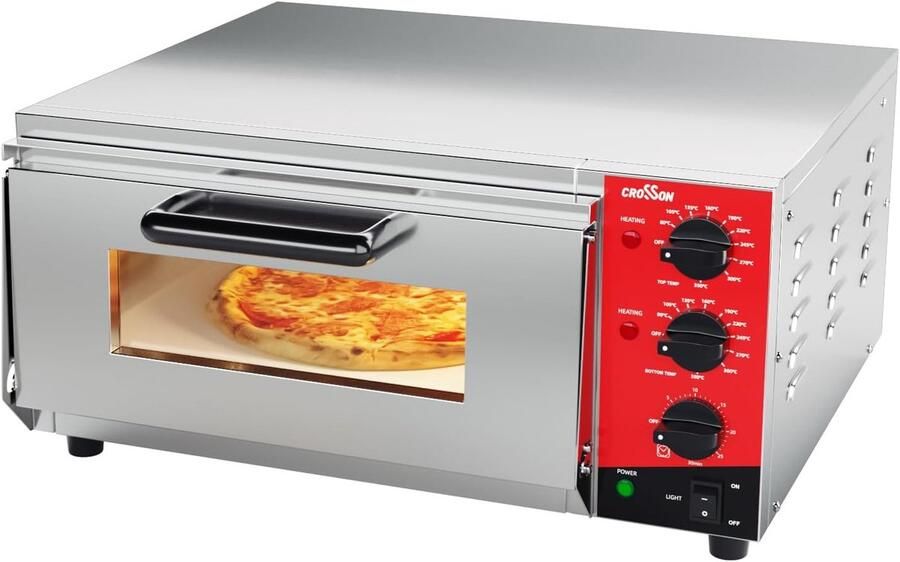 Pizzaoven 16 Inch RVS met baksteen Professioneel Geschikt voor restaurants ShopVlot