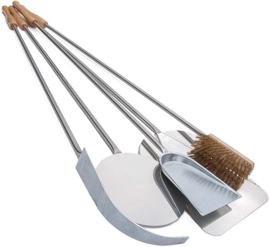 Pizzaoven Accessoires Set Pizzaoven Gereedschap Pizza Bakken Roestvrij Staal 5 Delig Zilver