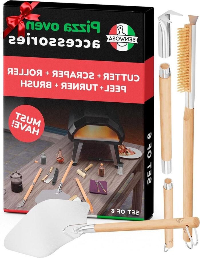 Pizzaoven Accessoireset Pizzaset Gereedschap Pizza Maken Verlengde Handgrepen 81 cm Zilver