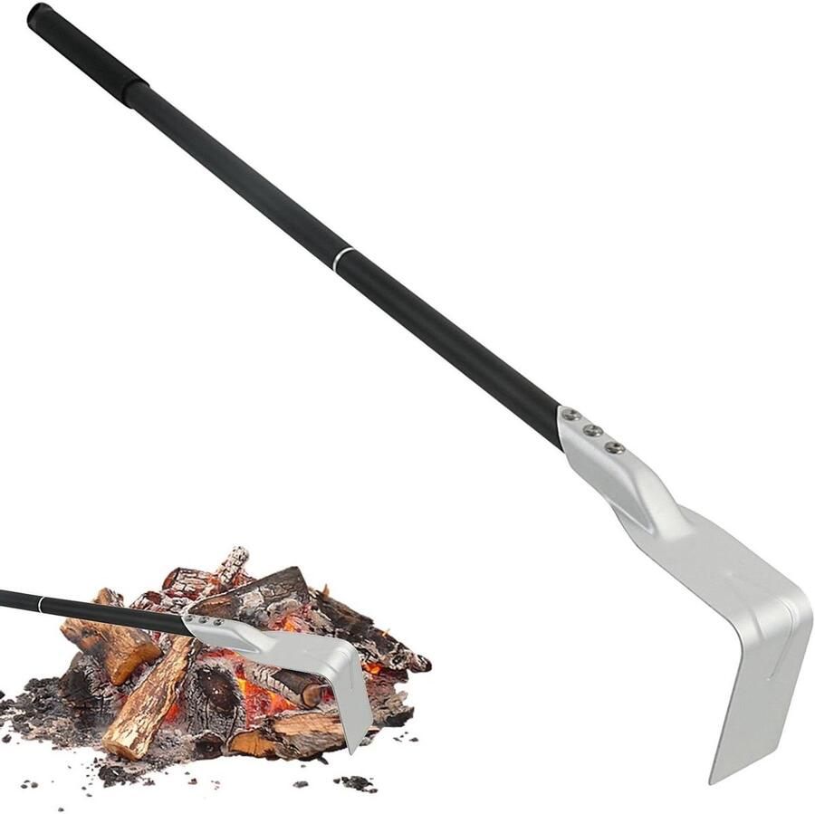 Pizzaoven as hark Oven schoonmaker Oven reinigen Verlengde antislip handgreep 67 cm lengte Zilver - Foto 1