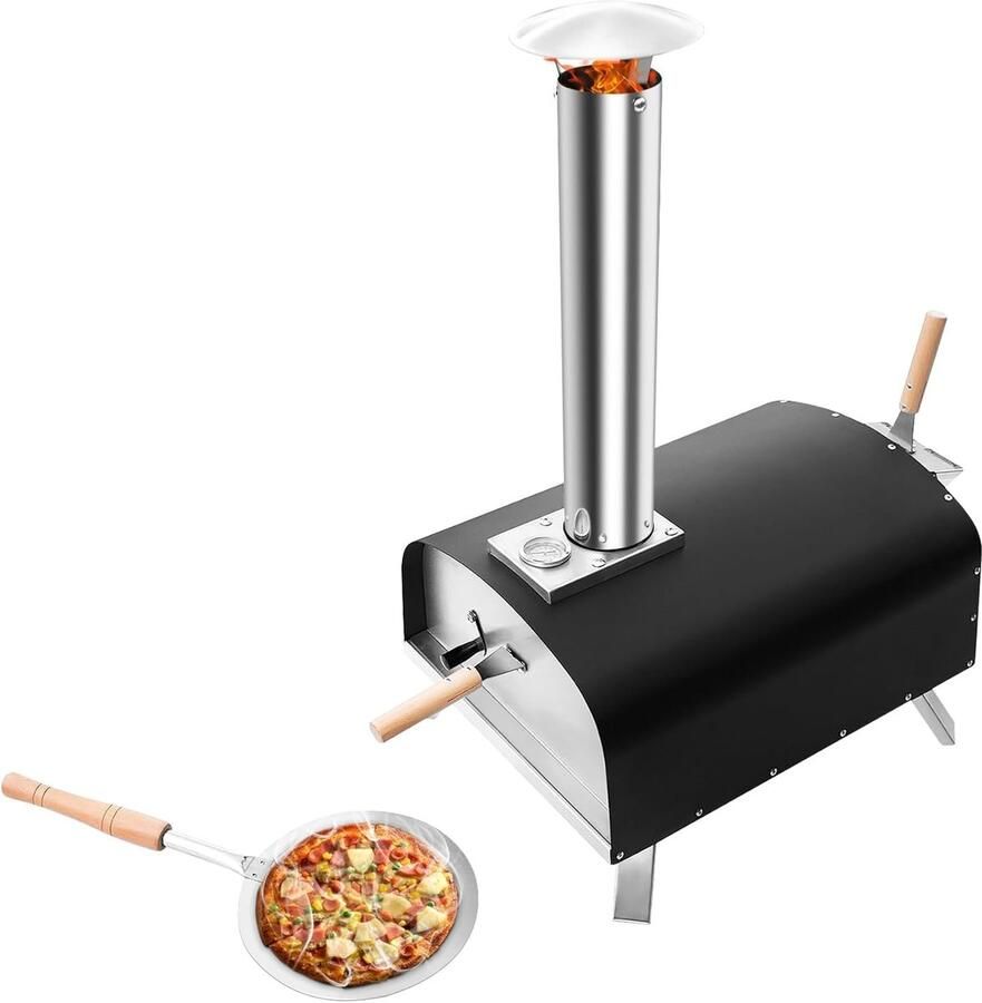 Pizzaoven Buiten Buitenoven Tuin Pizza Bakken Houtgestookt Draagbaar 13 inch