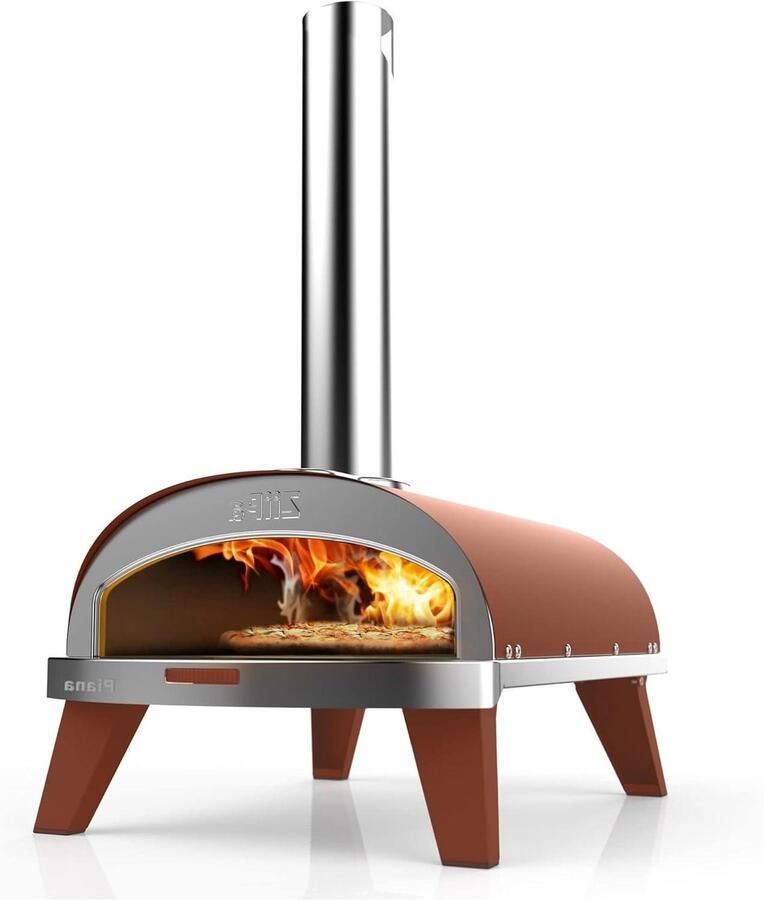 Pizzaoven Buiten Compacte Oven Pizza's Bakken 360 Graden Koken Klein Terracotta
