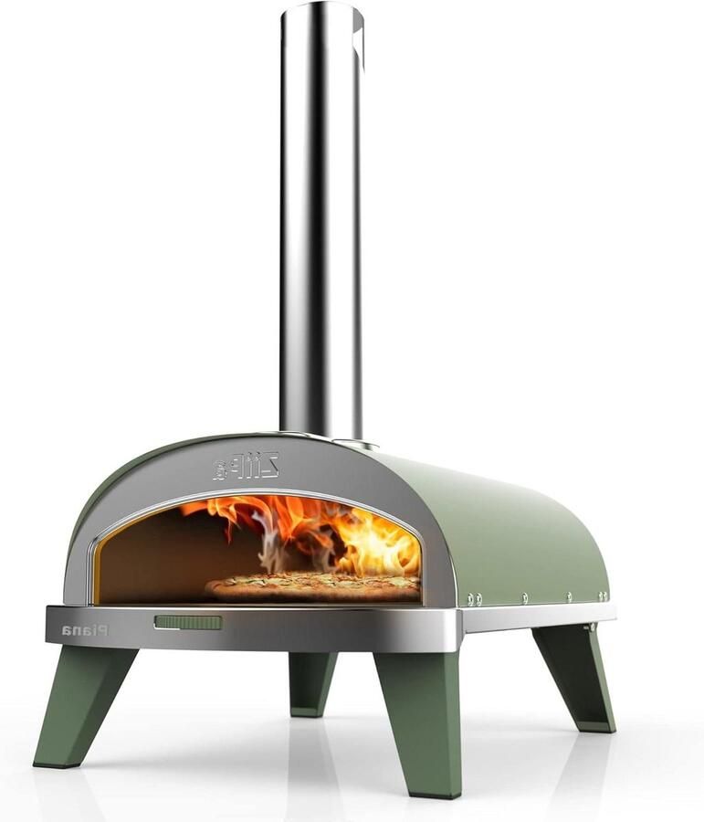 Pizzaoven Buiten Compacte Pizzaoven Pizza Bakken Draaiplaat 360 Graden 15 Liter Capaciteit Eucalyptus