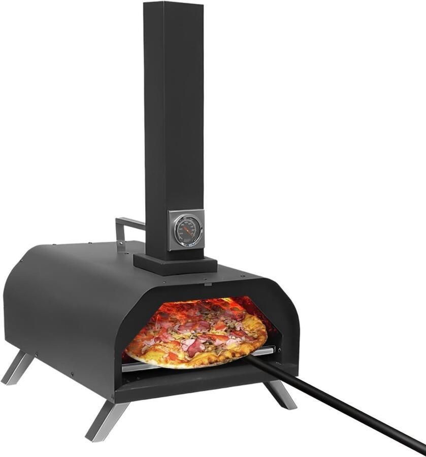 Draagbare Pizzaoven Buitenoven Houtgestookt Koken in de tuin Snelle voorverwarming 75 x 53 x 31 cm