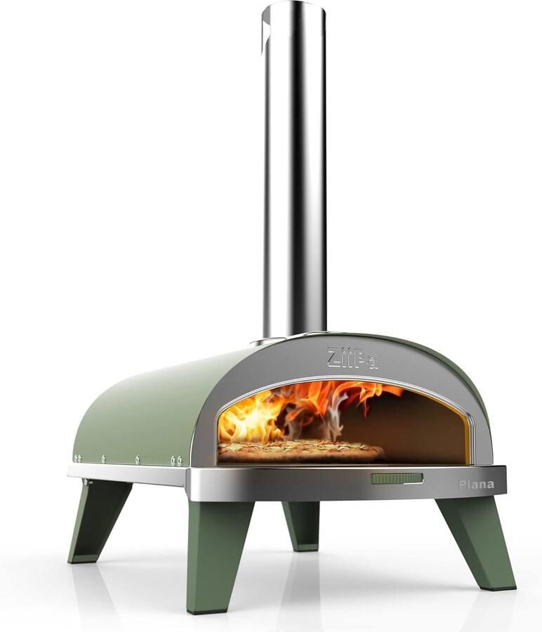 Pizzaoven Buiten op Pellets Hoge Temperatuur 450°C Binnen 20 Min Gaar Ø31 cm Steenzool