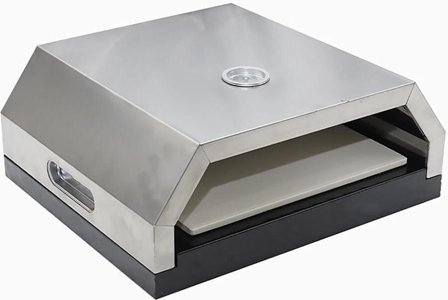 Pizzaoven Buiten Outdoor Oven Pizza Bakken Houtgestookt RVS 12 Inch Zwart