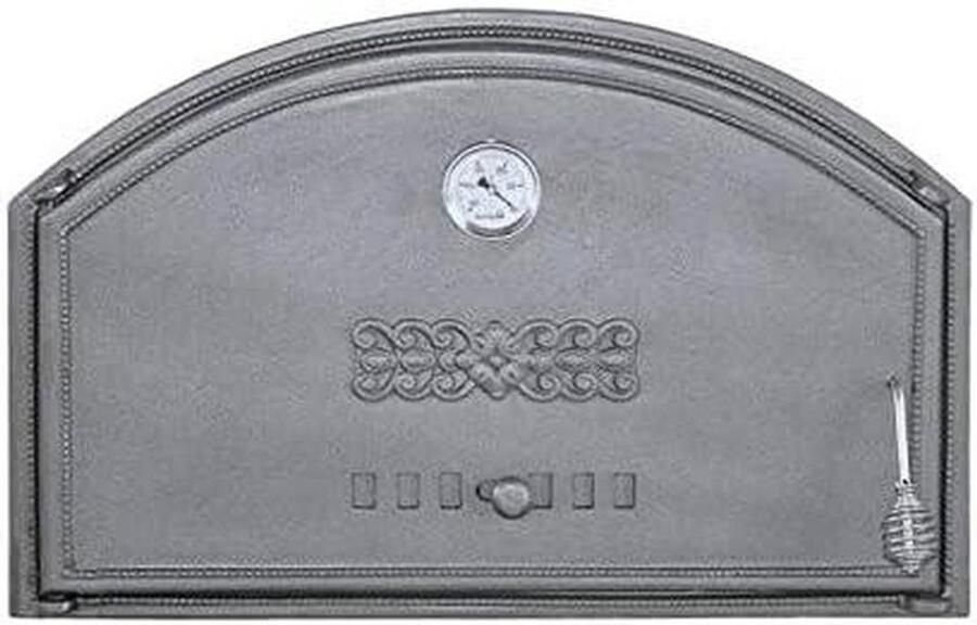 Pizzaoven Deur Brooddeur Gietijzer Buiten Koken Met Luchtregeling 70x46 cm Zwart