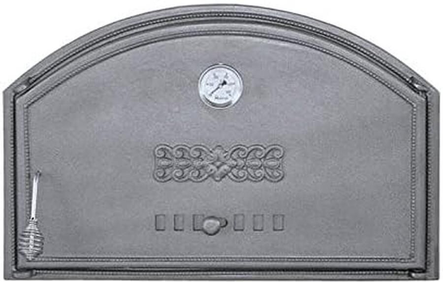 Pizzaoven Deur Buitenoven Deur Brood Bakken Gietijzeren Constructie 700x460 mm Zwart