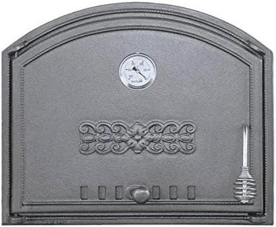 Pizzaoven Deur Buitenoven Deur Buiten Koken Gietijzeren Constructie 485x410 mm Zwart