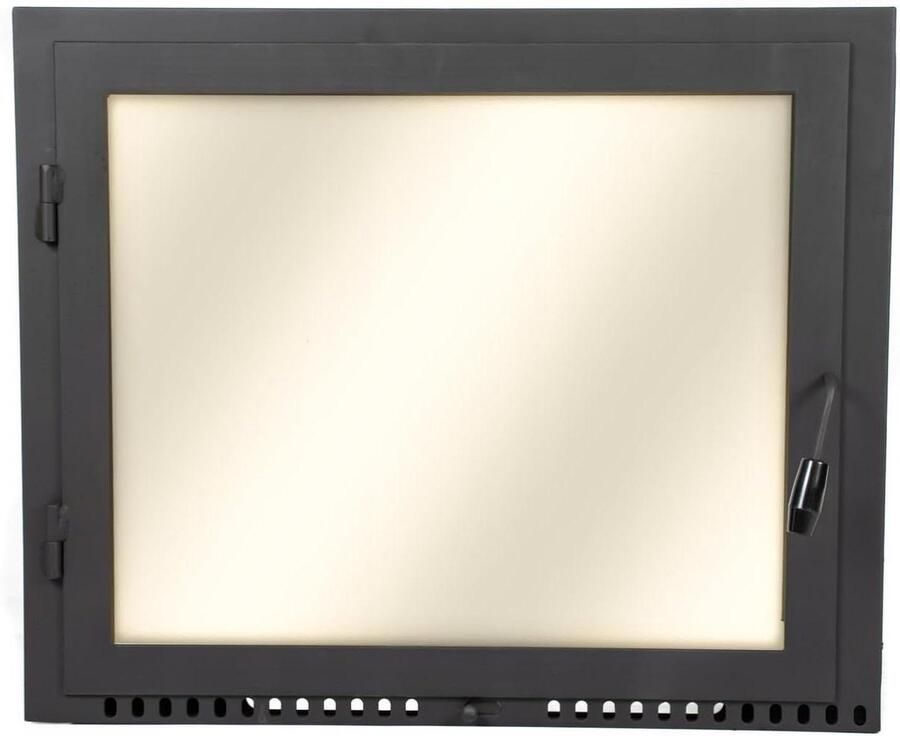 Pizzaoven Deur Oven Deur Vuur Beheersen Hittebestendig Glas 60x40 cm Zwart