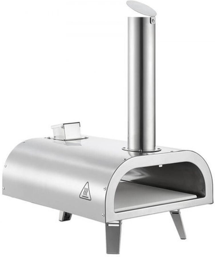 Pizzaoven Draagbaar 12 Inch Roestvrij Staal Houtgestookt Pizzasteen Voor Tuin En Kamperen