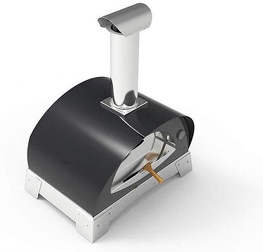 Pizzaoven Houtkachel Grijs Staal 80 Kg Gewicht Outdoor Kookplaat Voor Pizza En Direct Koken