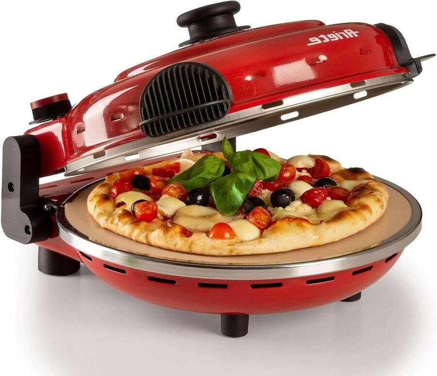 Pizzaoven Keukenoven Thuis Pizza Maken Tot 400 Graden 1200 Watt Rood
