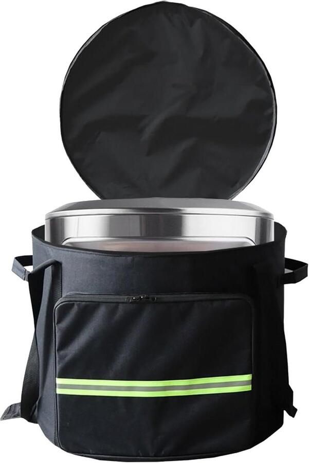 Pizzaoven opbergtas Grilldrager hoes Buiten koken Waterdicht Oxford materiaal 54 x 54 x 40 cm Zwart