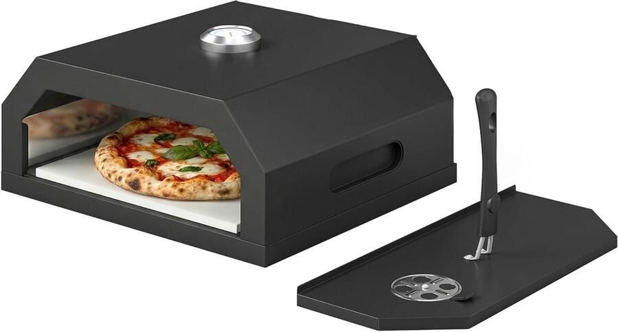 Pizzaoven voor barbecue Buiten pizzaoven Pizza's bakken Met cordieriet steen 53 x 40 x 185 cm