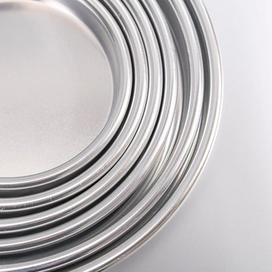 Pizzapan Set Bakvorm Pizza Zelf Pizza Bakken Geanodiseerd Aluminium 6-12 inch Zilver