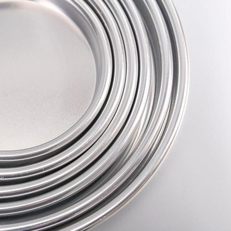 Pizzapan set Bakvormen Pizza bakken Geanodiseerd aluminium 5 tot 12 inch Zilver