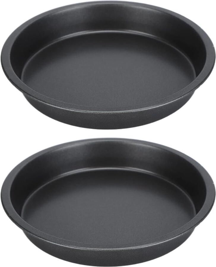 Pizzapannen Set Bakvormen Pizza Zelf Pizza Bakken Antiaanbaklaag 6 inch Zwart