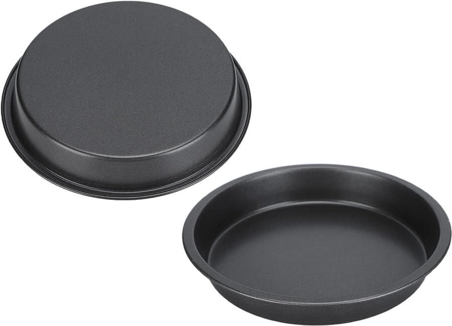 Pizzapannenset Bakvormen Zelf pizza bakken Antiaanbaklaag 9 inch Zwart