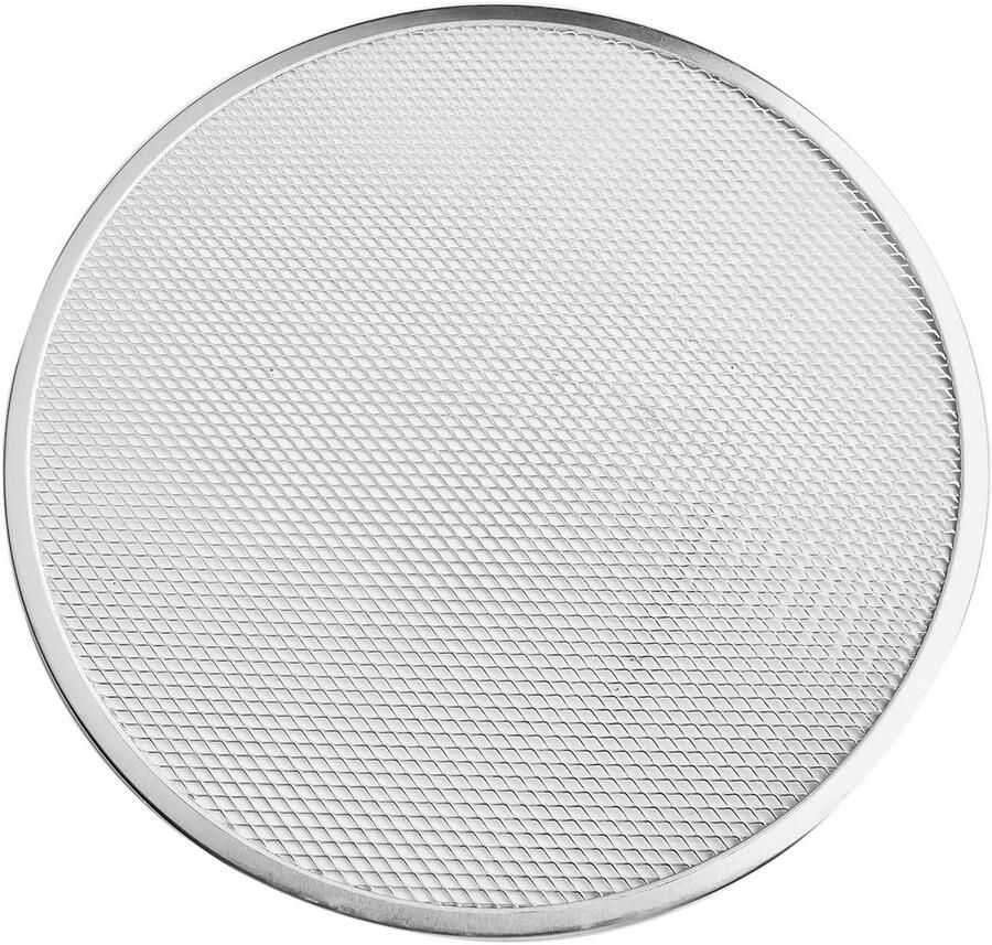 Pizzaplaat Aluminium Ovenplaat Bakplaat Knapperige Bodems Bakken Geperforeerd Oppervlak 25.4 cm Zilver