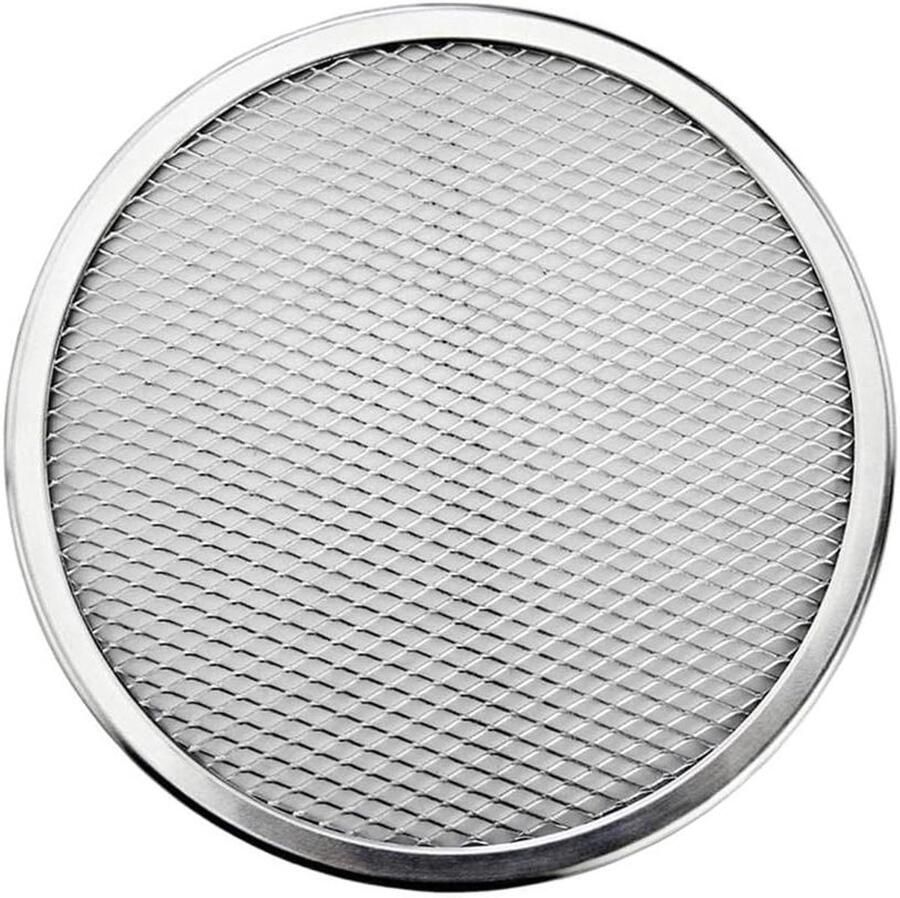 Pizzaplaat Bakplaat Net Pizza Bakken Geperforeerd Ontwerp 6-22 inch Zilver