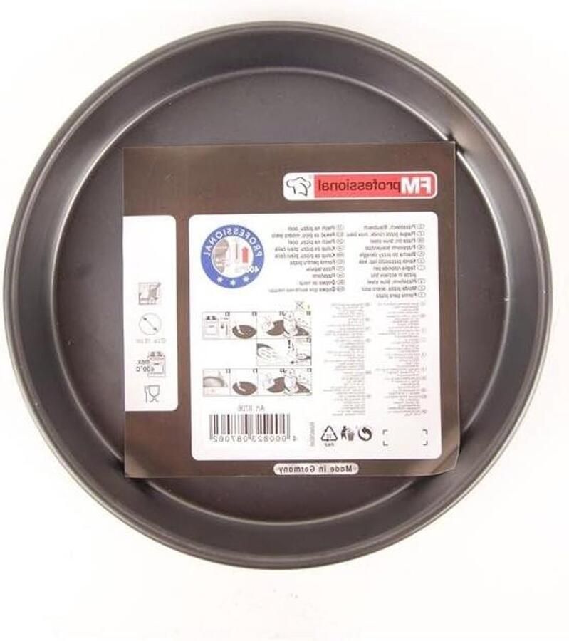 Pizzaplaat Bakplaat Taartplateau Taartvorm Bakken Pizza's Gelijkmatige Garing 23 cm Rond Zwart