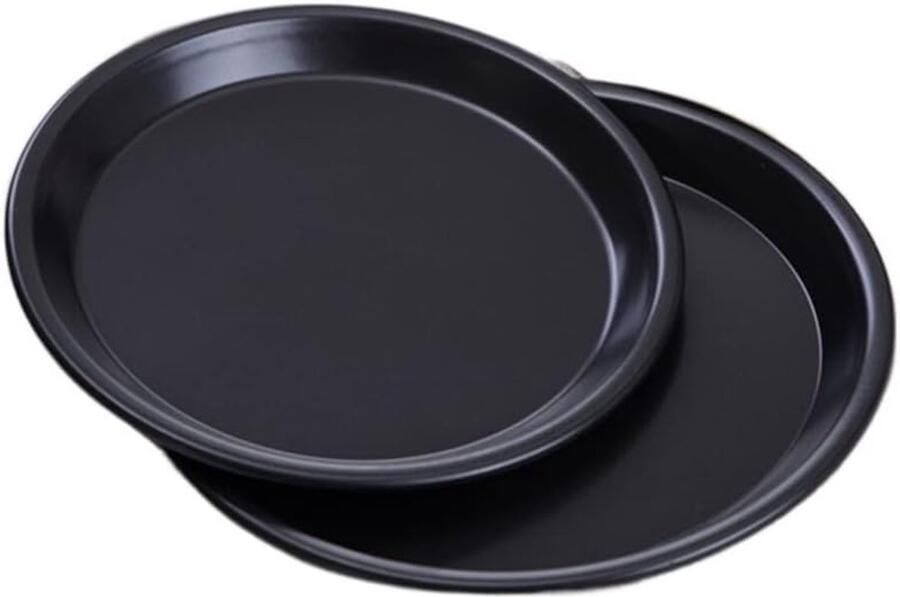 Pizzaplaat Bakvorm Ronde Bakplaat Pizza Bakken Uniforme Ventilatiegaten 14 Inch Zwart - Foto 1