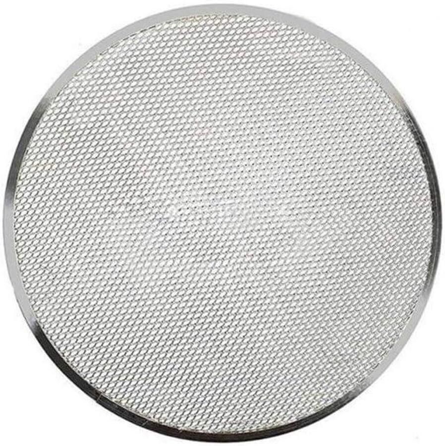 Pizzaplaat Gaas Pizzascherm Bakplaat Pizza Bakken Naadloos Ontwerp 355 cm Zilver