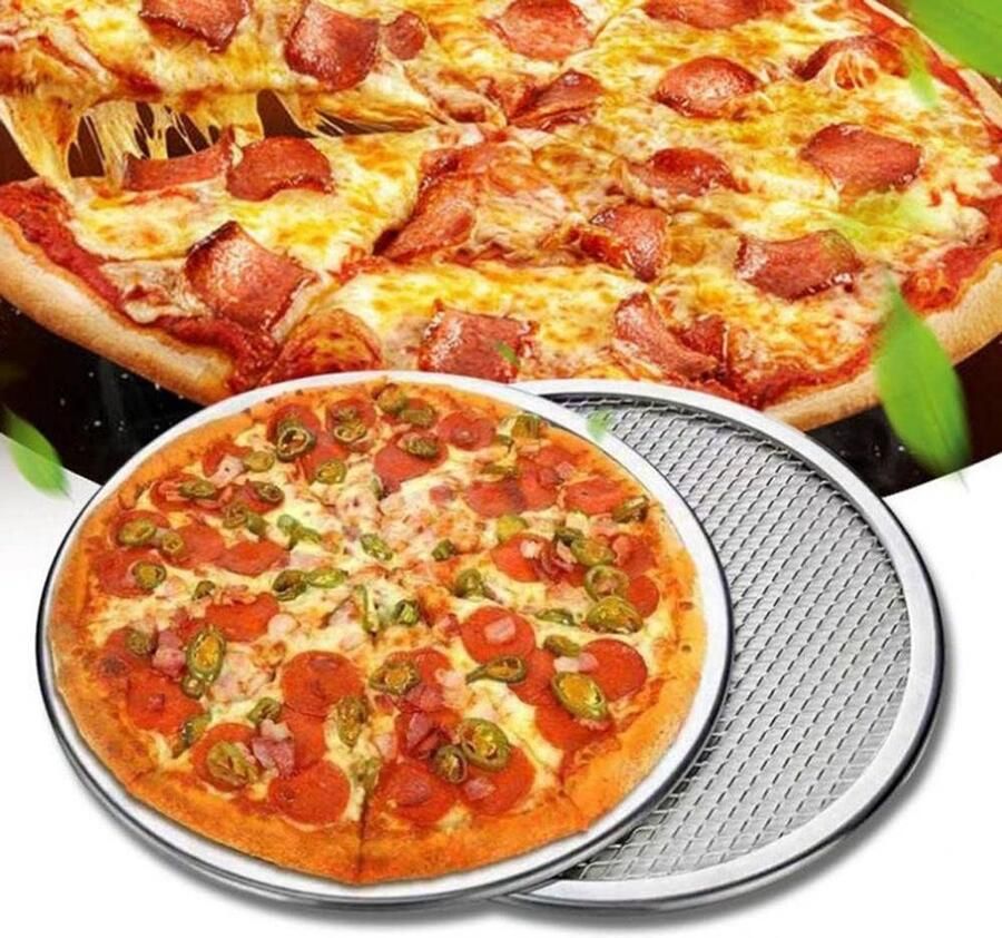 Pizzaplaat Metaal Pizza rooster Bakplaat Pizza Bakken Ademende Gaten 20 cm Metaal
