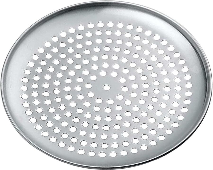 Pizzaplaat Oven Bakvorm Pizza Zelf Pizza Bakken Geperforeerd Ontwerp 30 cm Zilver