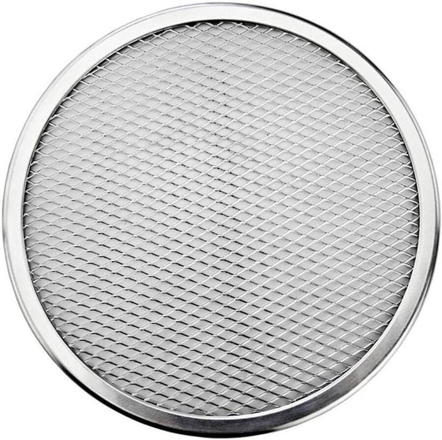 Pizzaplaat Pizza Scherm Bakplaat Pizza Bakken Naadloos Aluminium 17 inch Zilver