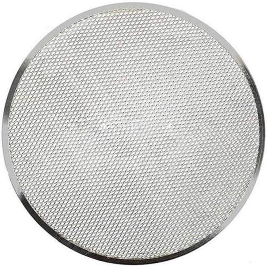 Pizzaplaat Aluminium Bakplaat Net Pizza Bakken Naadloos Ontwerp 355 cm Zilver