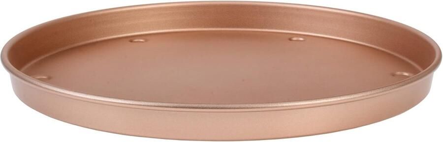 Pizzaplaat Rond Bakplaat Pizza Bakken Greblon Antiaanbaklaag 30 cm Goudkleurig