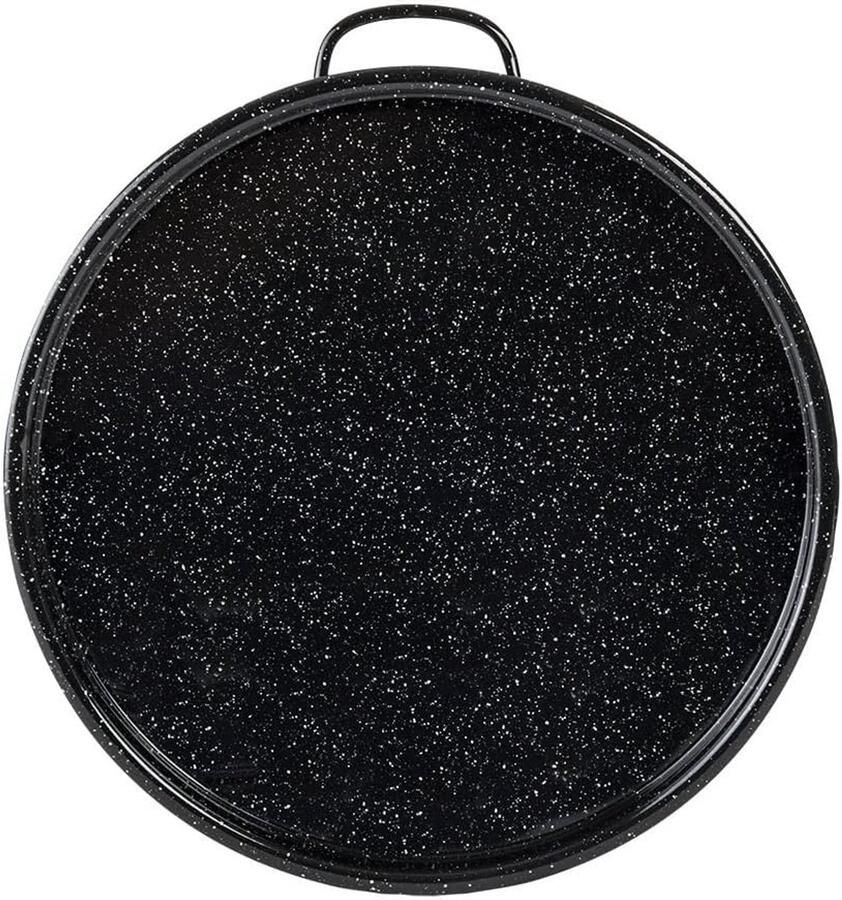 Pizzaplaat rond Bakplaat pizza Zelf pizza bakken Antiaanbaklaag ovenbestendig Diameter 36 cm Zwart